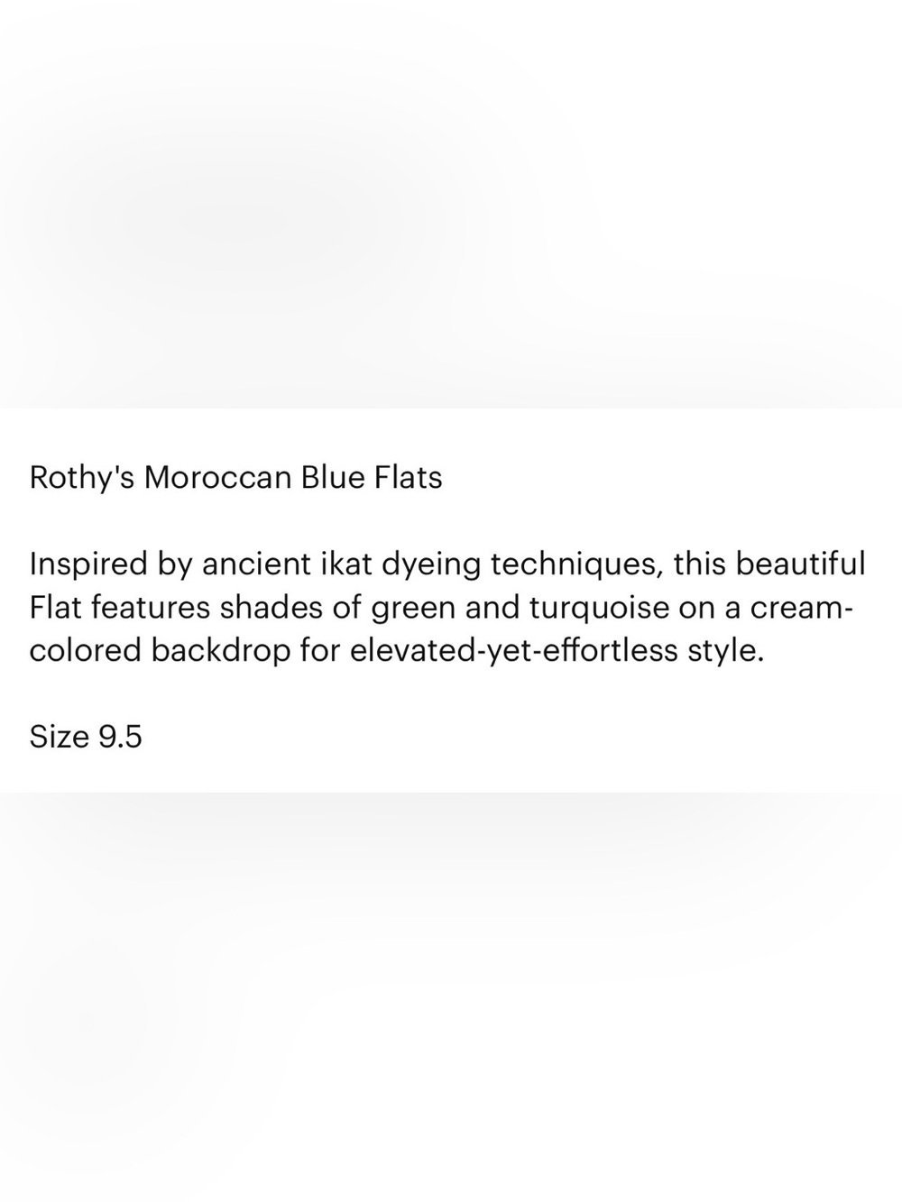 🌟RARE🌟The Flat in Moroccan Blue Size 9.5 NWOT - Picture 11 of 11
